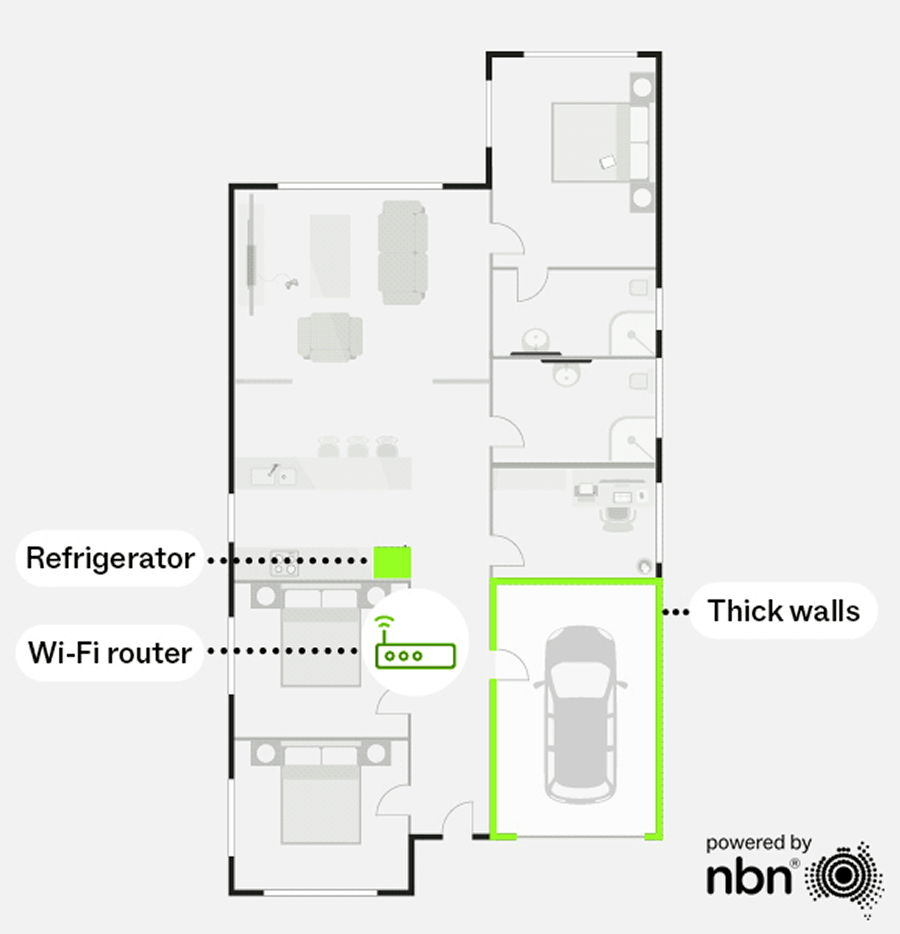Original WiFi router location floor plan